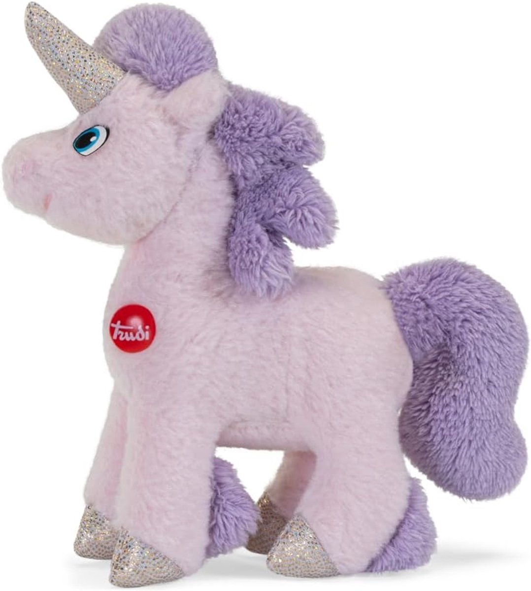 Trudi - Sweet Collection Knuffel Eenhoorn 10 cm - Handgemaakt in Italië - Pluche knuffel - Knuffeldier voor jongens en meisjes - Roze - 10x10x4 cm maat XXS