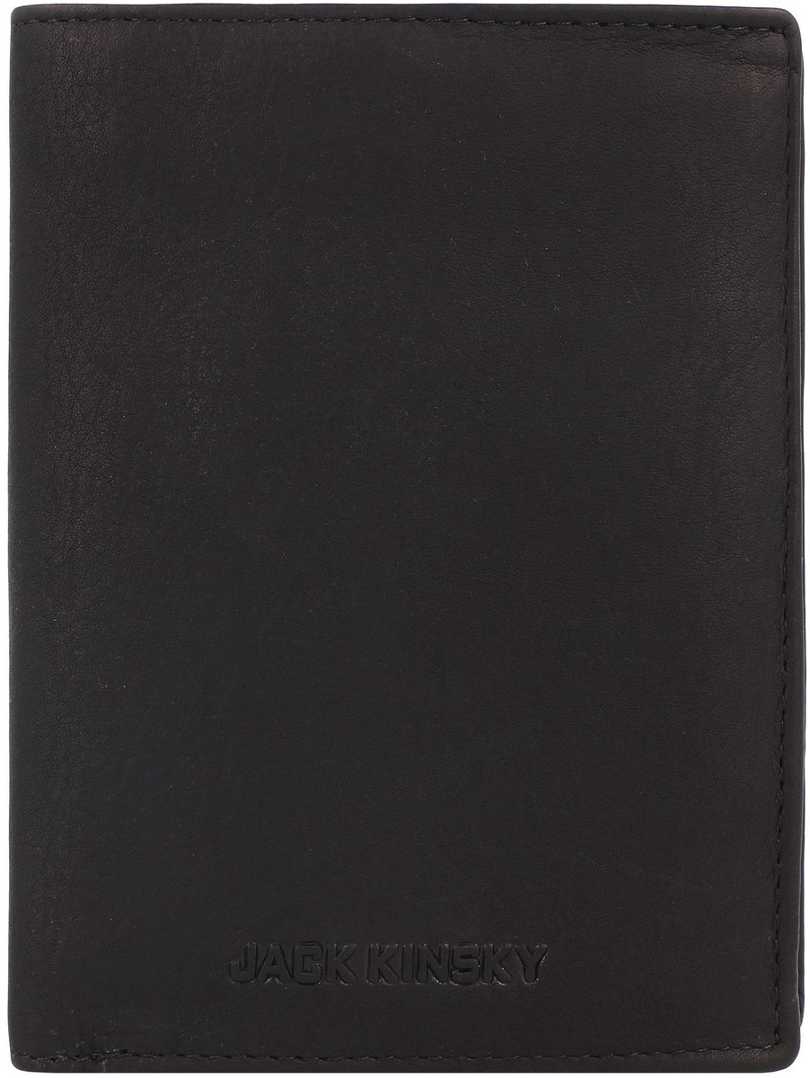 Jack Kinsky Aruba Portemonnee RFID-bescherming Leer 12.5 cm - Jongens - Horizontaal - schwarz
