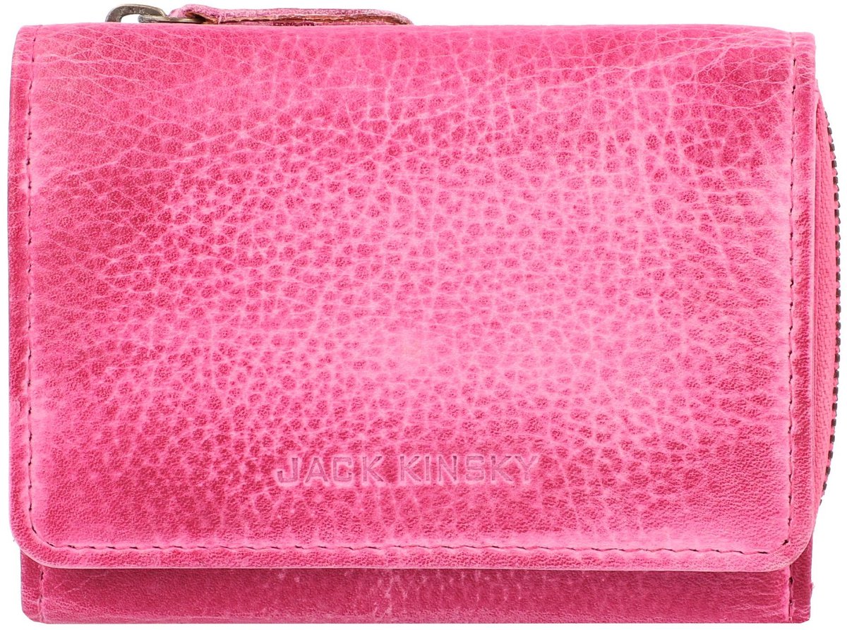 Jack Kinsky Nassau Portemonnee RFID Leer 11 cm - Dames - Horizontaal - pink