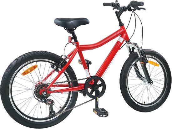 vidaXL - Kinderfiets - 24 - Inch - 6-Snelheid - voor - 8-12 - jaar - oud - Rood — afbeelding 3