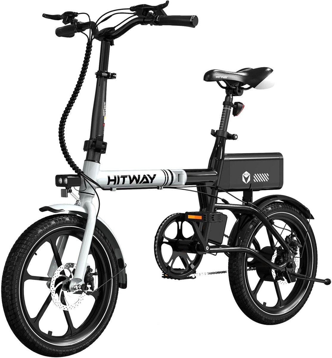 Bol.com Hitway Elektrische Fiets BK35S - Trendy 16 Inch City Commuter EBike met Afneembare 36V 9Ah Lithium Batterij - Opvouwbaar... aanbieding