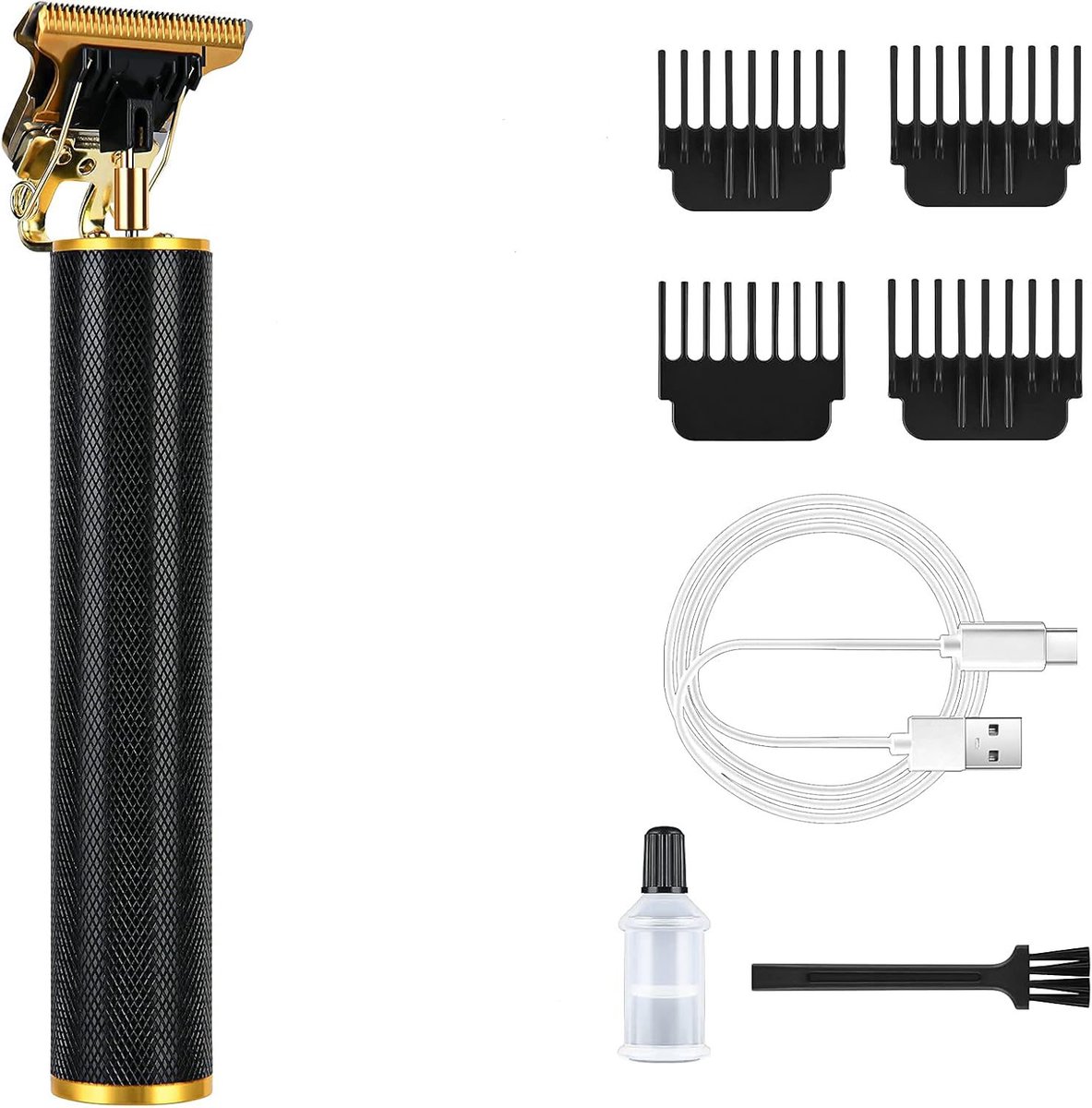 Tondeuse/baardtrimmer, professionele precisie- en langhaartrimmer voor mannen, zwart