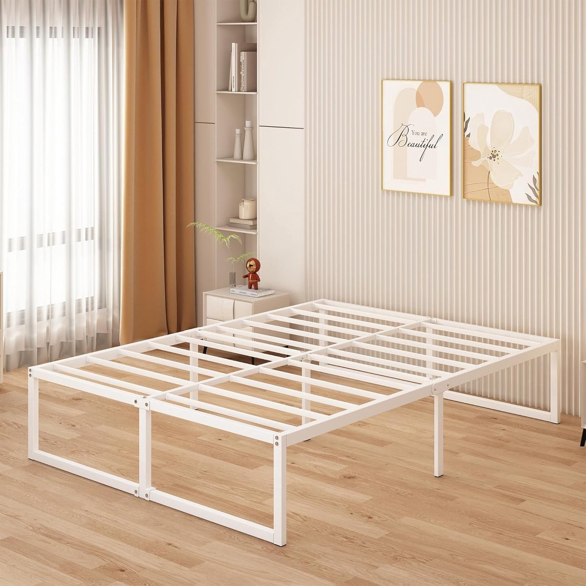 Stevig Metalen Bedframe 180x200cm met Veel Opbergruimte - Hoogte 46cm