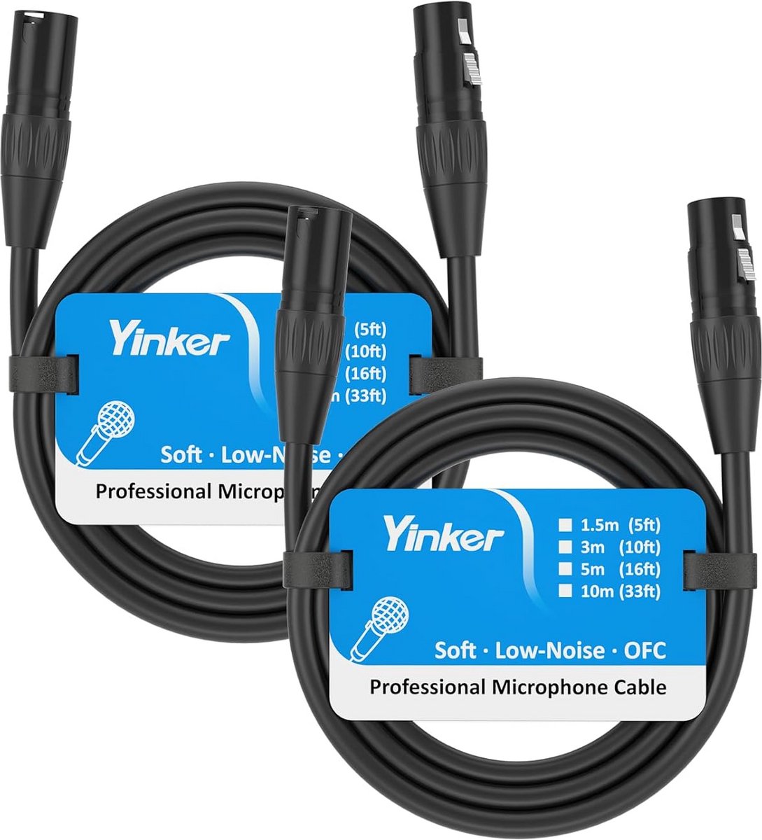 3m XLR Kabel - Mannelijk naar Vrouwelijk - 3-Pins Microfoonkabel voor Audio Apparatuur