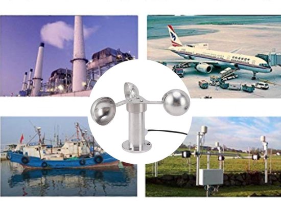 Wind Sensor Trans 0-3.8V Aluminium Wind Temperatuur Sensor Anemometer voor Weerstation voor Windmeting van Merkloos — afbeelding 2