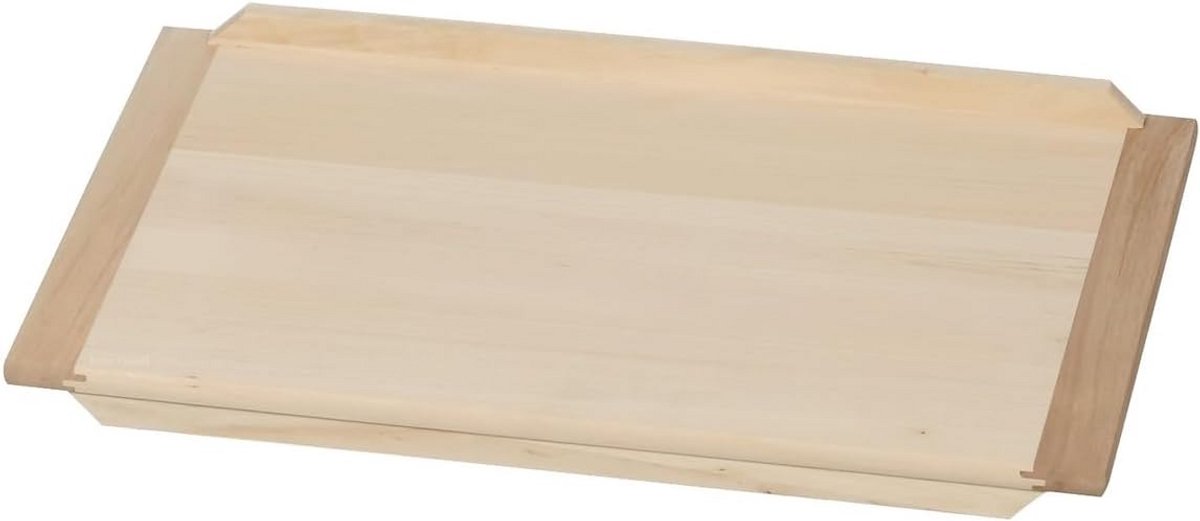 Massieve houten deegplank met 2 aanslagranden - pastaplank - bakplank - 60 x 40 cm
