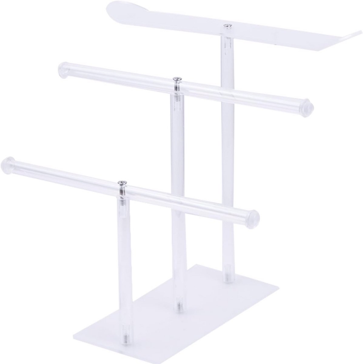 Acryl haarbandhouder organizer 3 verdiepingen transparant voor haaraccessoires