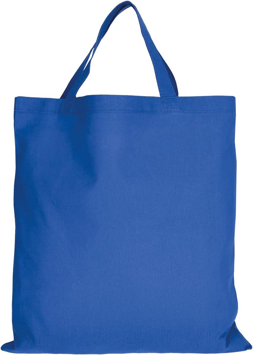 Jute tas 38x42cm - 10 stuks, 28 kleuren, met korte hengsels