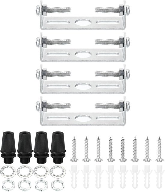 4x Stalen Montageplaten Kruisplaten 55mm voor Hanglampen Wandlampen 10kg Roestbestendig