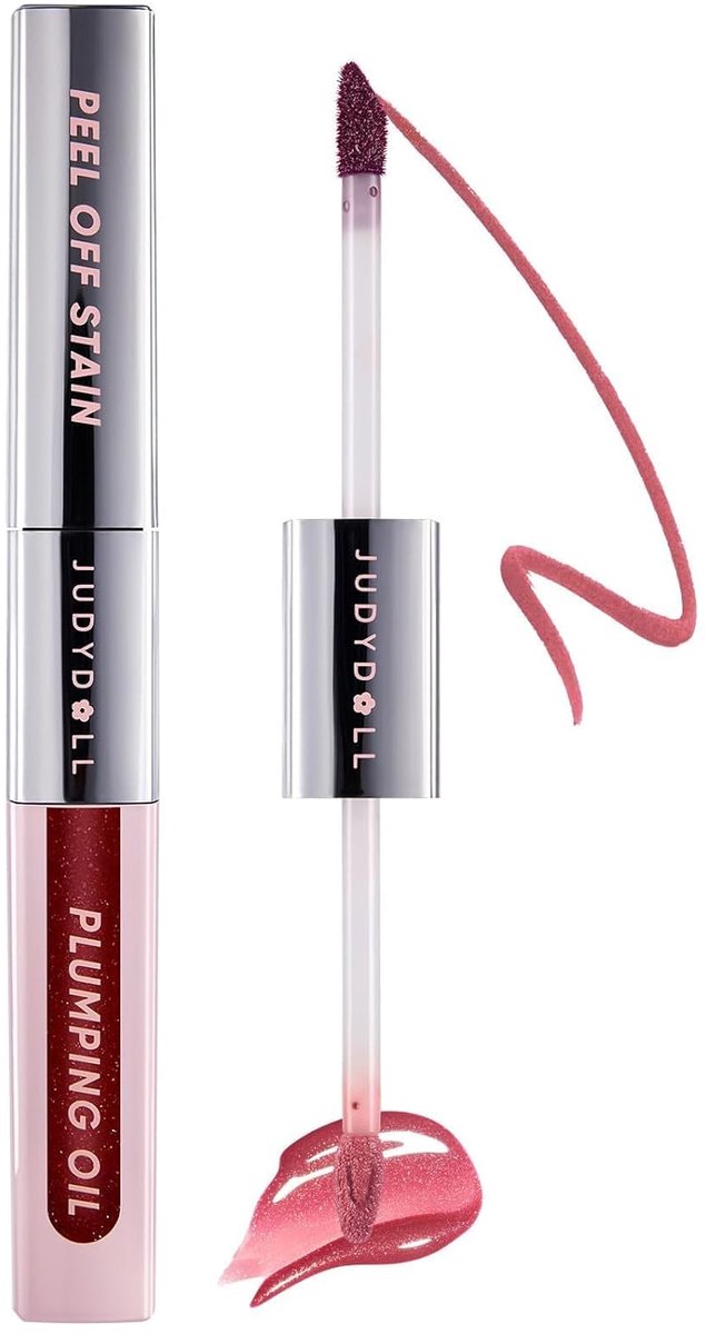 Judydoll Peel Off - Lipgloss - Plumping Lip Oil Duo - 01 Rosy Pearl