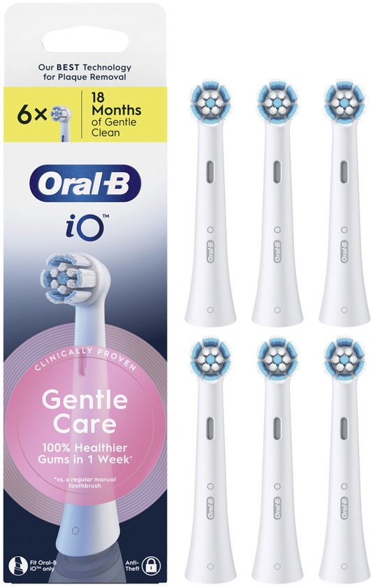 Oral-B iO Opzetborstels - Gentle Care - Voor Gevoelig Tandvlees - 6 stuks