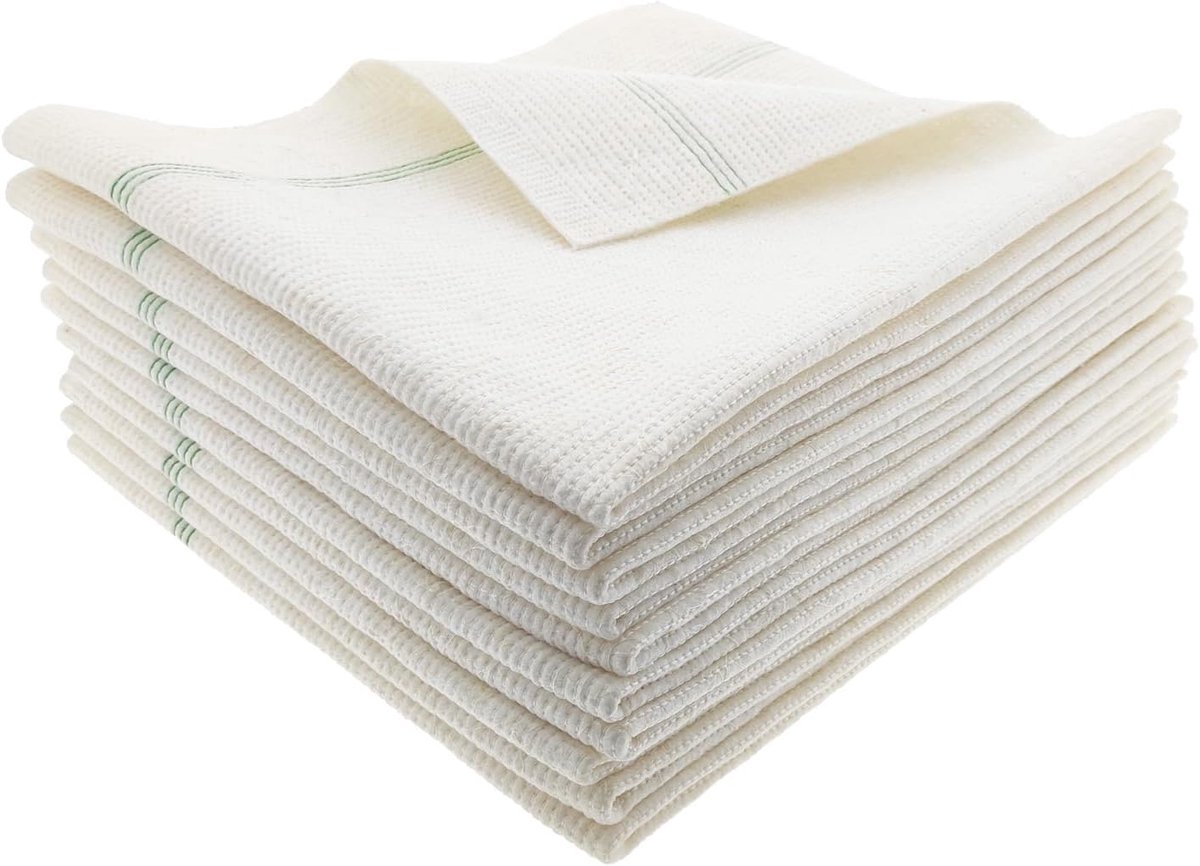 Set van 10 Absorberende Poetsdoeken Vloer - 60x50 cm - Schuur- en Schoonmaakdoek