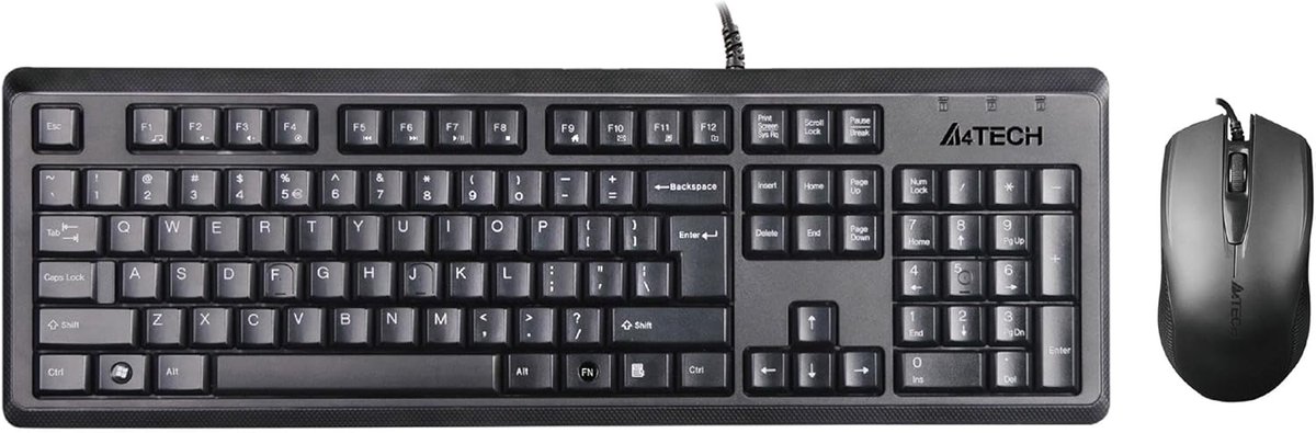 Bedraad toetsenbord en muis set - USB - numeriek blok - functietoetsen - zwart