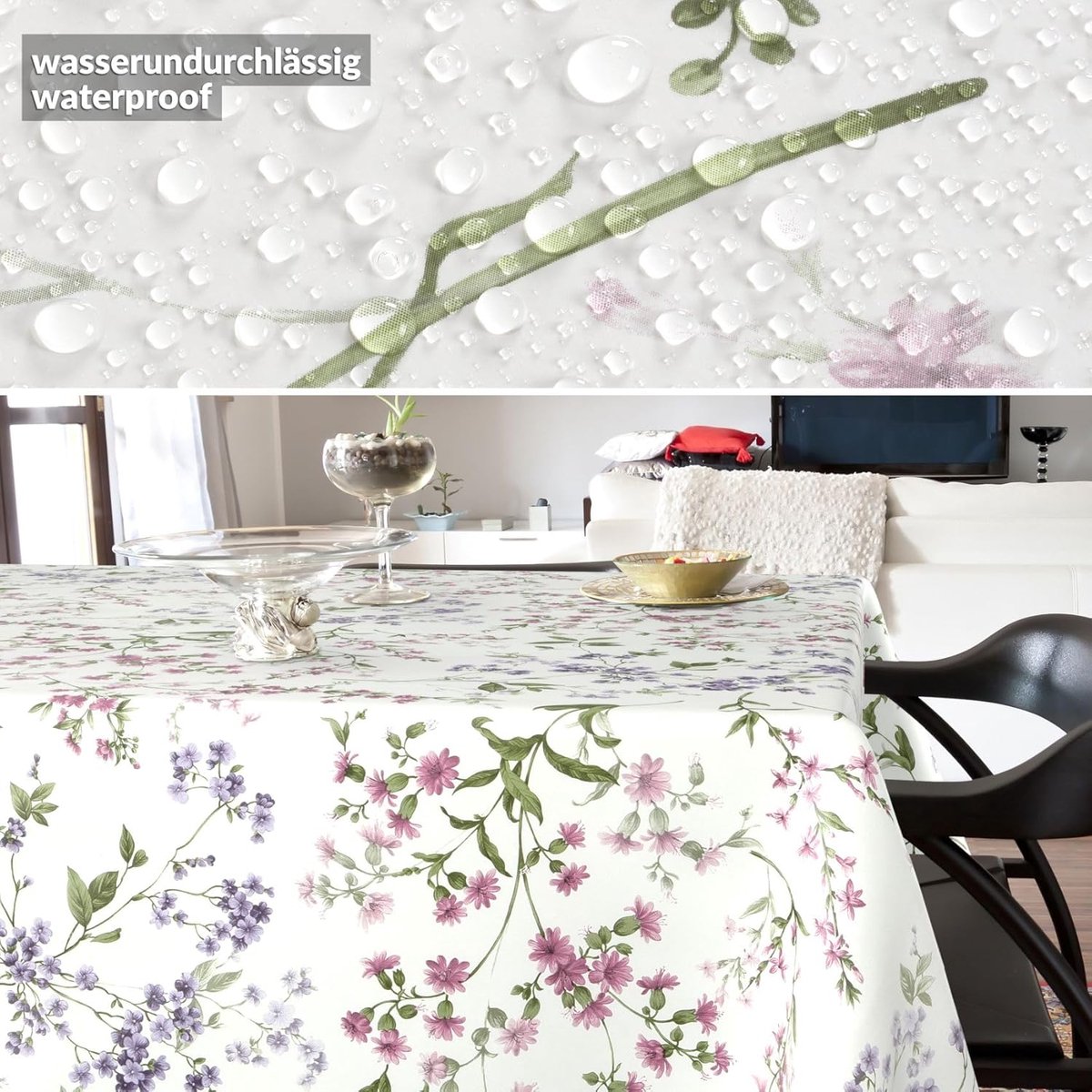Wasbare Olieverf Tafelkleed Bloemen 100 x 140 cm Snijbaar