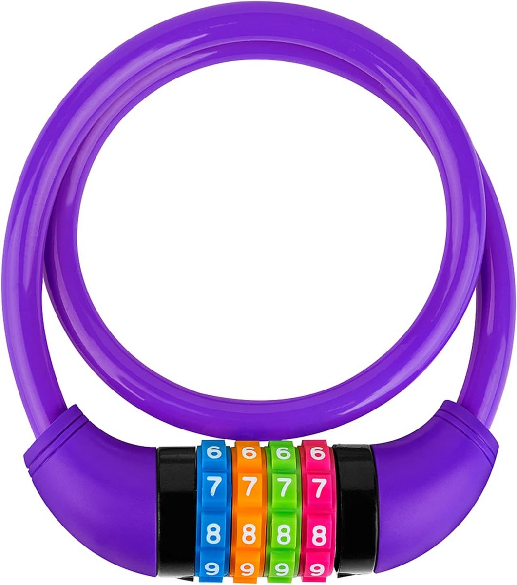 Fietsslot voor Kinderen met Cijferslot - Veilig en Kleurrijk 650 x 11 mm