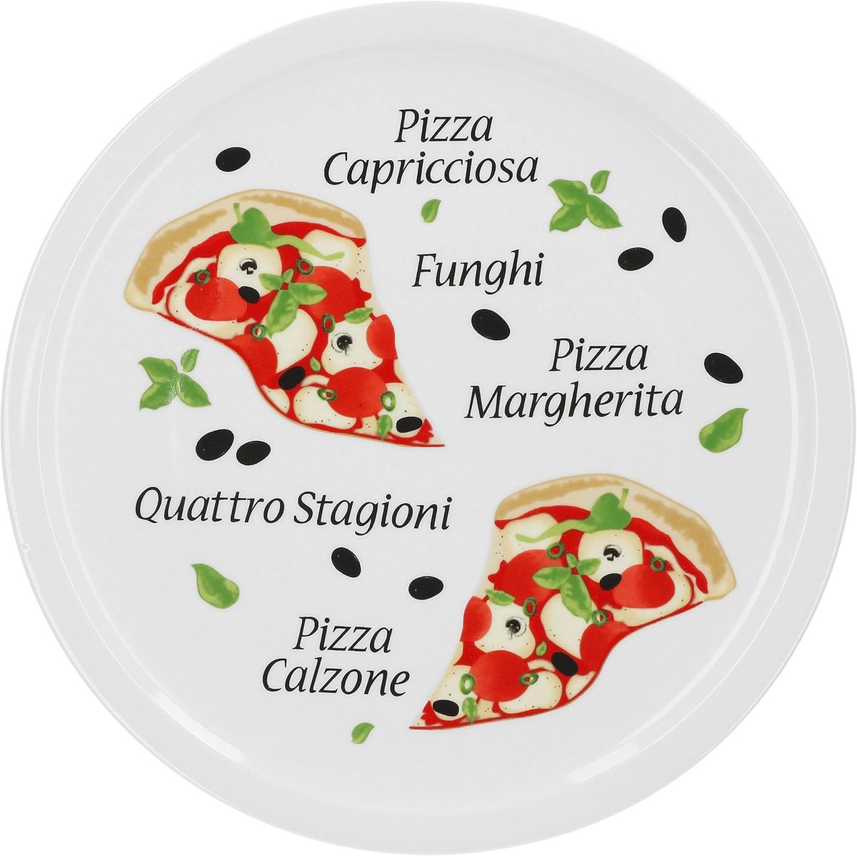 XL Pizzabord Ø 30,5 cm - Porselein voor Pizza en Pasta, Vaatwasmachinebestendig en Magnetronveilig