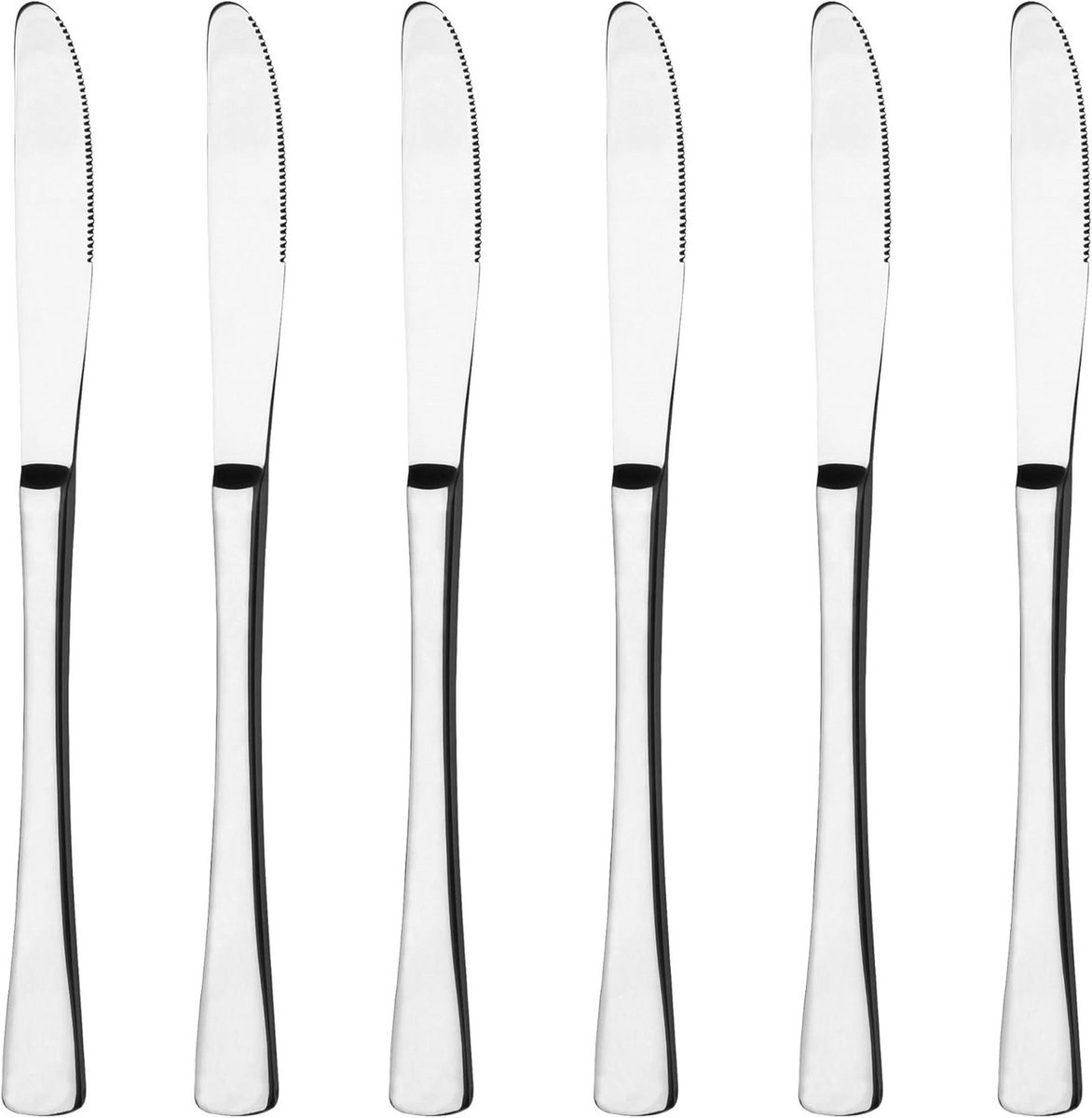 Roestvrijstalen Tafelmessen Set van 6 - Perfect voor Elke Tafel