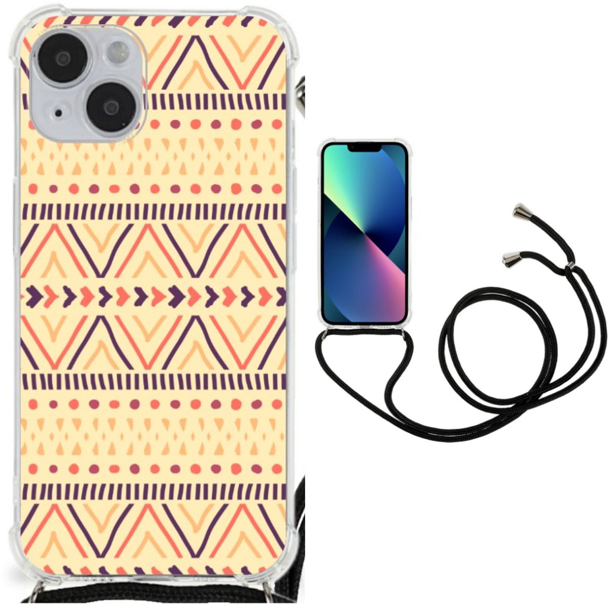 iPhone 14 Plus Doorzichtige Silicone Hoesje Aztec Yellow