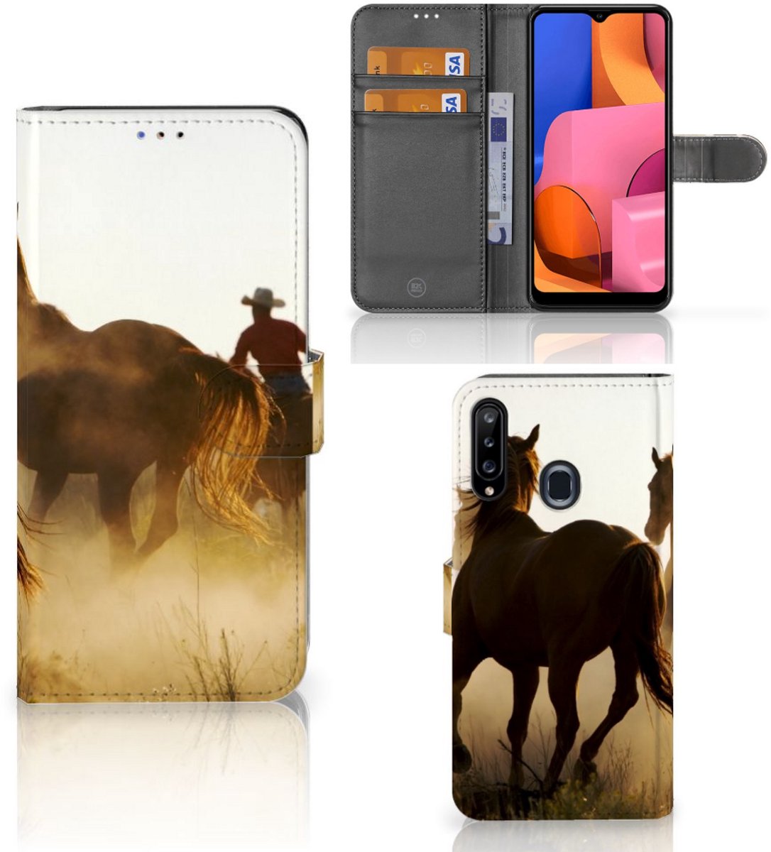 Samsung Galaxy A20s Telefoonhoesje met Pasjes Design Cowboy