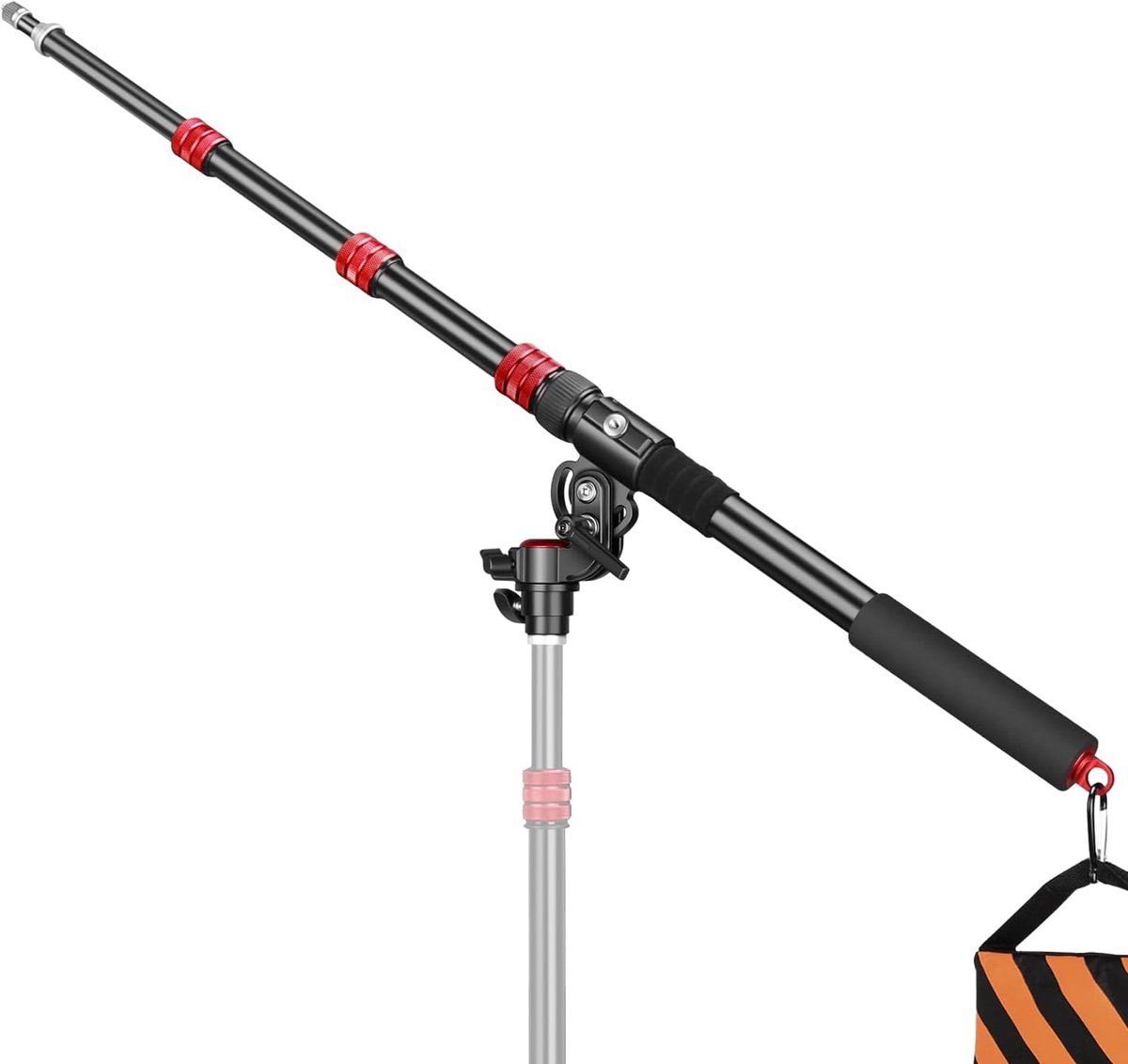 Verstelbare verlengboomarm voor lichtstandaard - 67 inch tot 22 inch met 1/4" tot 3/8" schroef