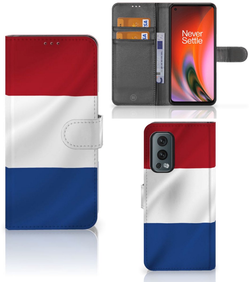 OnePlus Nord 2 5G Bookstyle Case Nederlandse Vlag