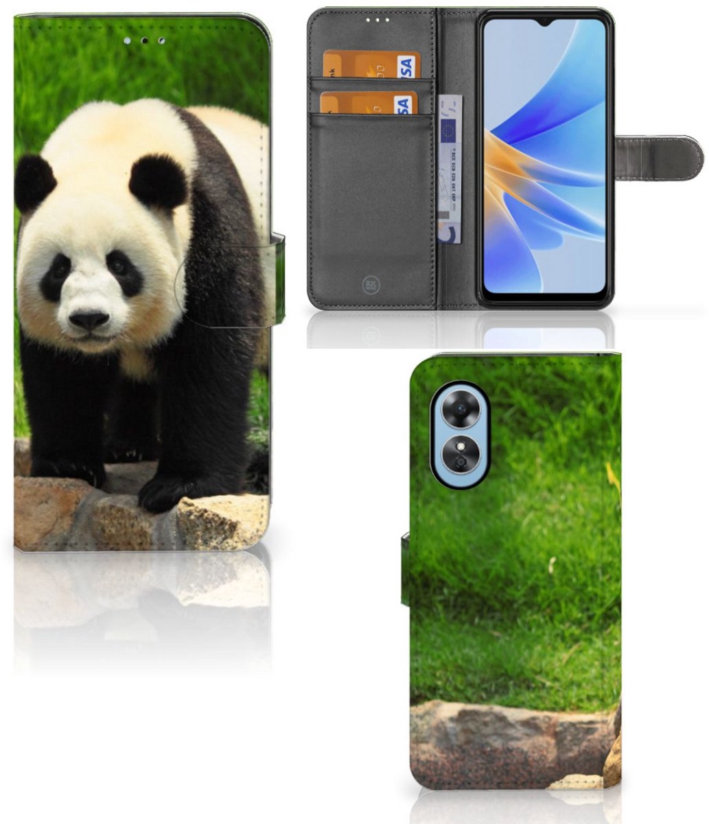 OPPO A17 Telefoonhoesje met Pasjes Panda
