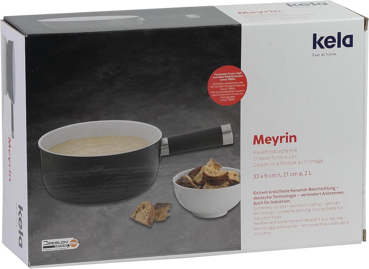 Kaasfonduepan met keramische coating voor inductie - 1 liter – foto 6