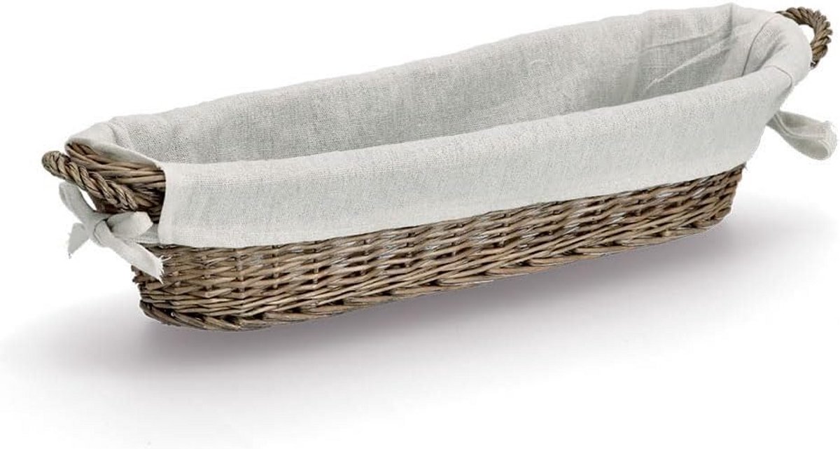 Baguette-mand met uitneembare canvas zak in landelijke stijl
