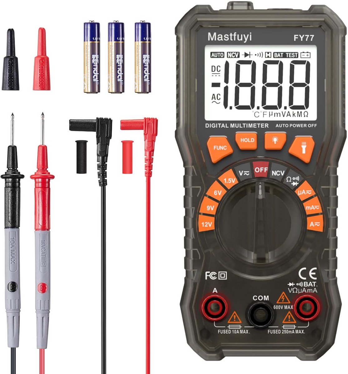 Digitale Multimeter met Contactloze Spanningsdetectie en Auto-Bereikfunctie
