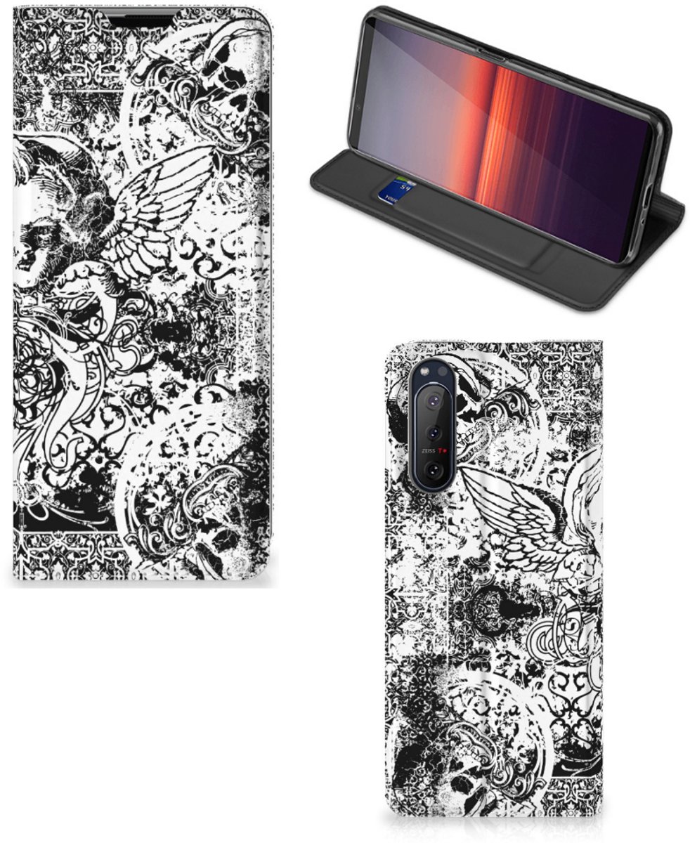 Mobiel BookCase Sony Xperia 5 II Skulls Angel