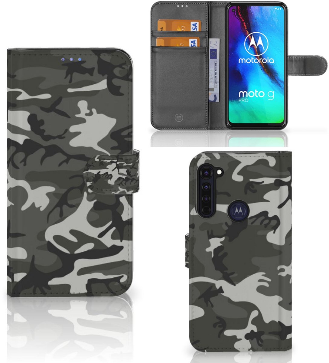 Motorola Moto G Pro Telefoon Hoesje Army Light