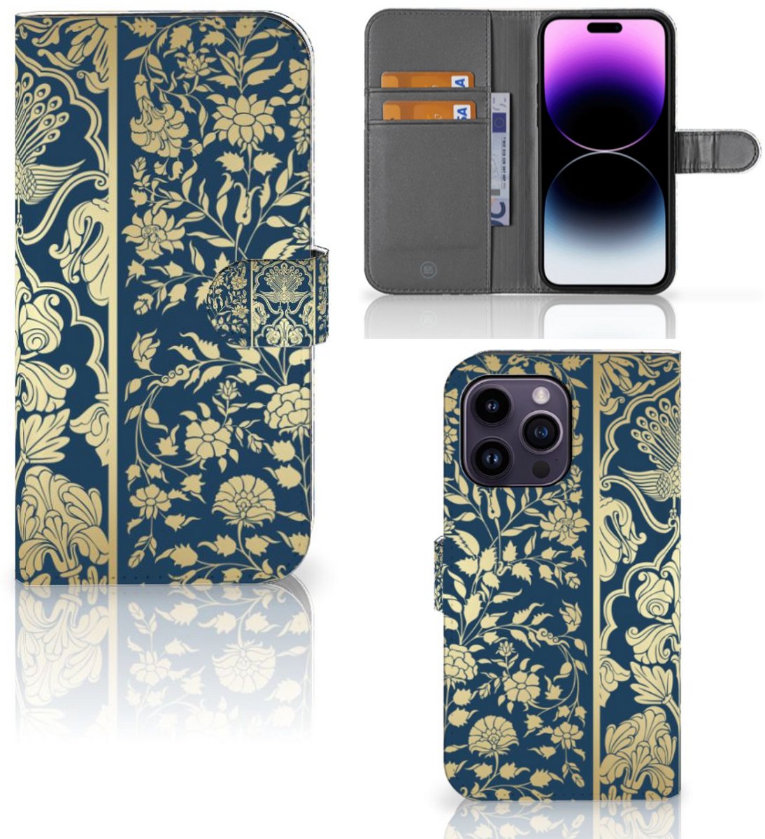 iPhone 15 Pro Max Hoesje Beige Flowers