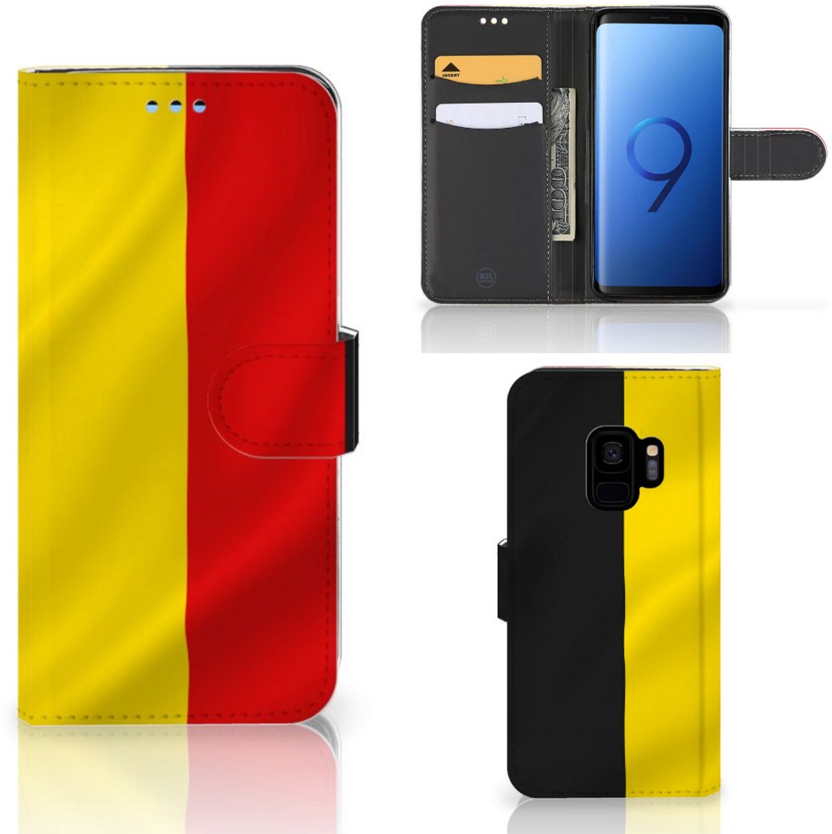 Samsung Galaxy S9 Bookstyle Case Belgische Vlag