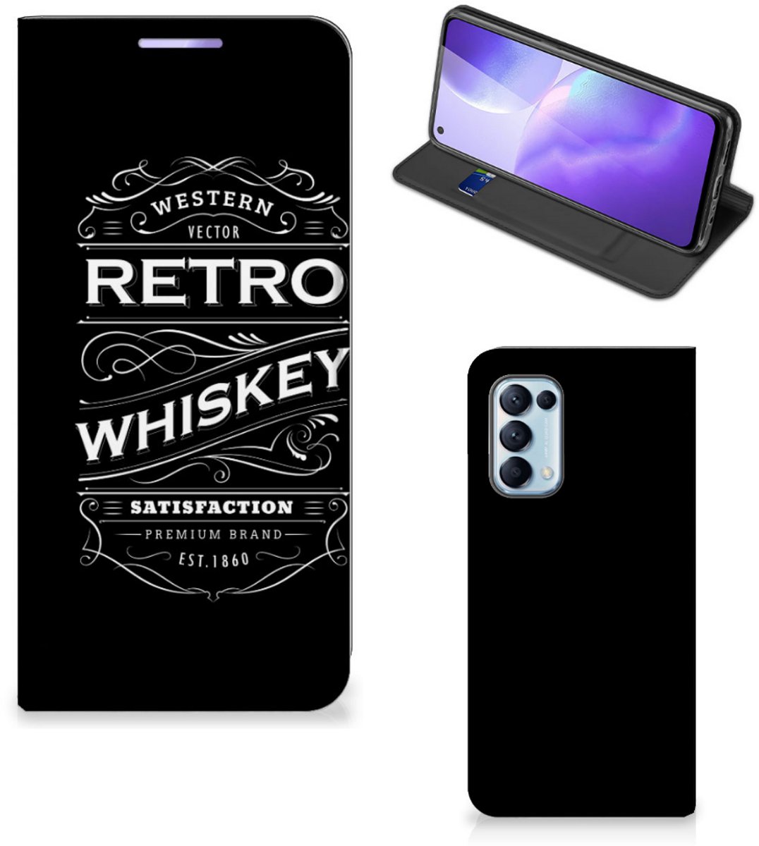 OPPO Find X3 Lite Flip Style Cover Whiskey