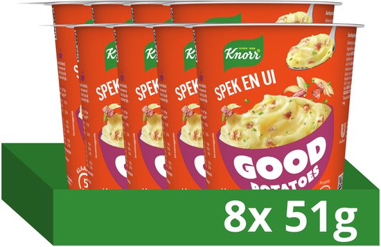 Knorr Good Potatoes - Spek en Ui - klaar binnen 5 minuten - 8 x 51 g