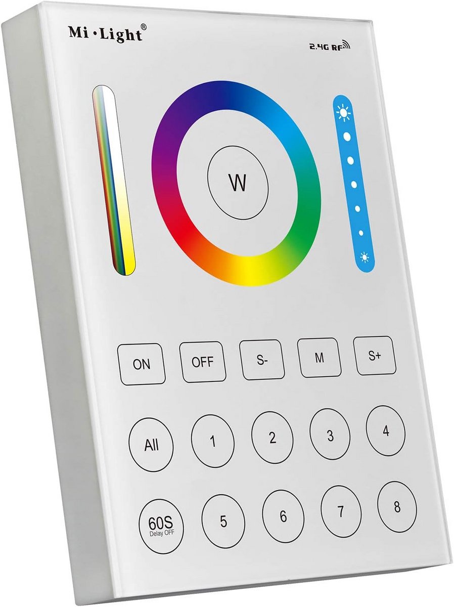 8-Zone Smart Panel Afstandsbediening voor RGBCCT Lampen en LED-Stripcontrollers