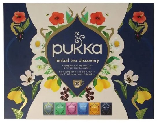 Pukka Tea Discovery Box - 30 Theezakjes - Biologische Kruidenthee - 5 x 6 Zakjes - Giftset - Theedoos - Thee Geschenkdoos