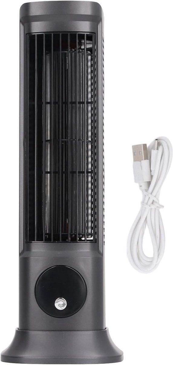 Bladloze Torenventilator met 3 Snelheden - 10 Inch Zwijgende Desktop Fan voor Thuis en Kantoor – foto 6