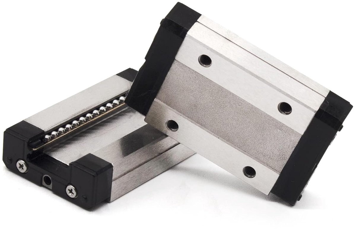 Mini Lineaire Gleidingsblok en Geleidingsrail Set - Staal, 2 Stuks