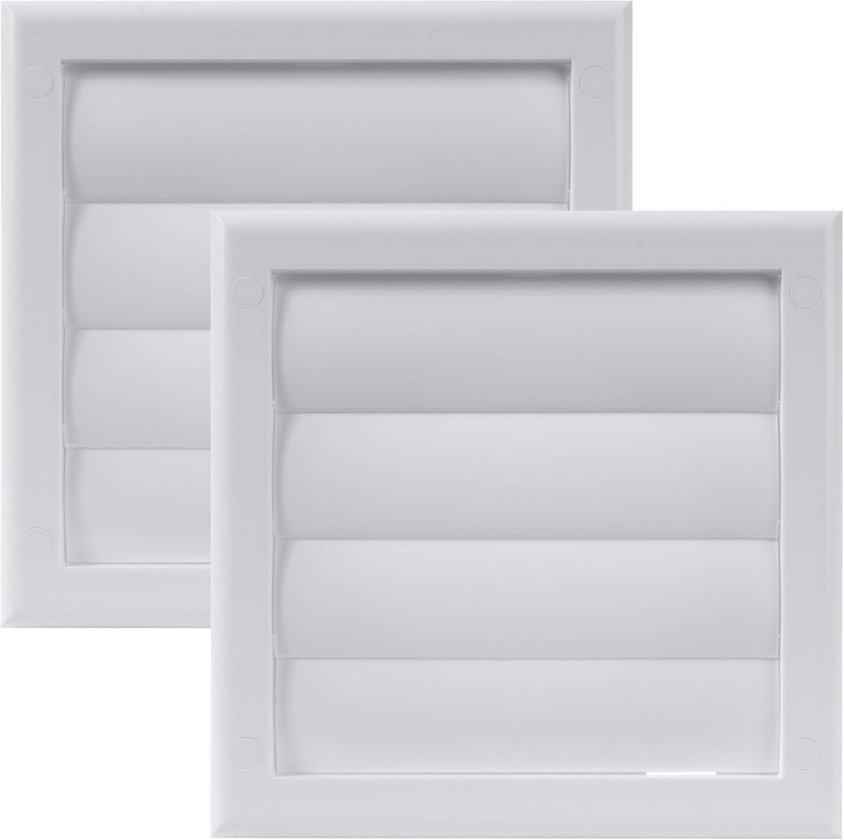 Uitlaatklep voor afzuigkap - 10,2 cm - Zwart - Luwere Droger Ventilatierooster