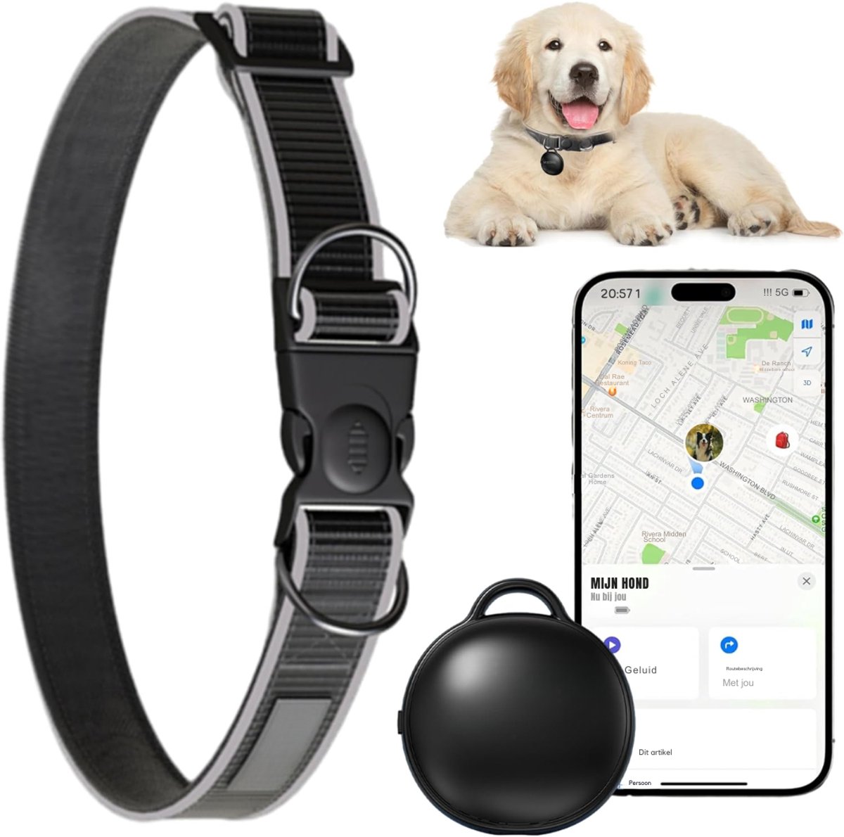 DYNA® GPS Tracker kat - GPS Tracker - GPS Trackers - Zwart - 16cm x 16cm x 6cm
