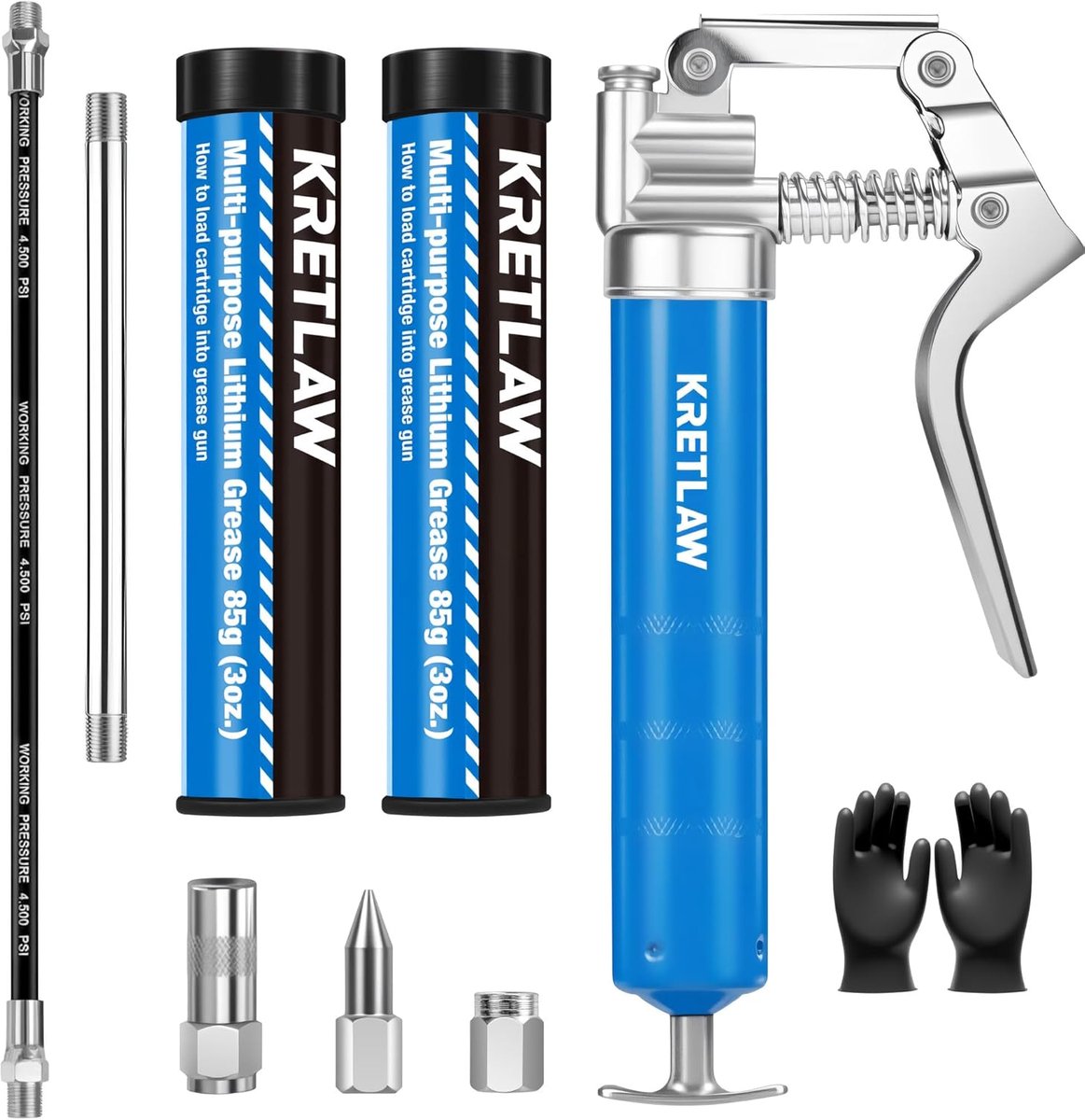 Mini Vetspuit Set 3000 PSI met Flexibele Slang en Dubbele Vetpatronen voor Automotive en Marine