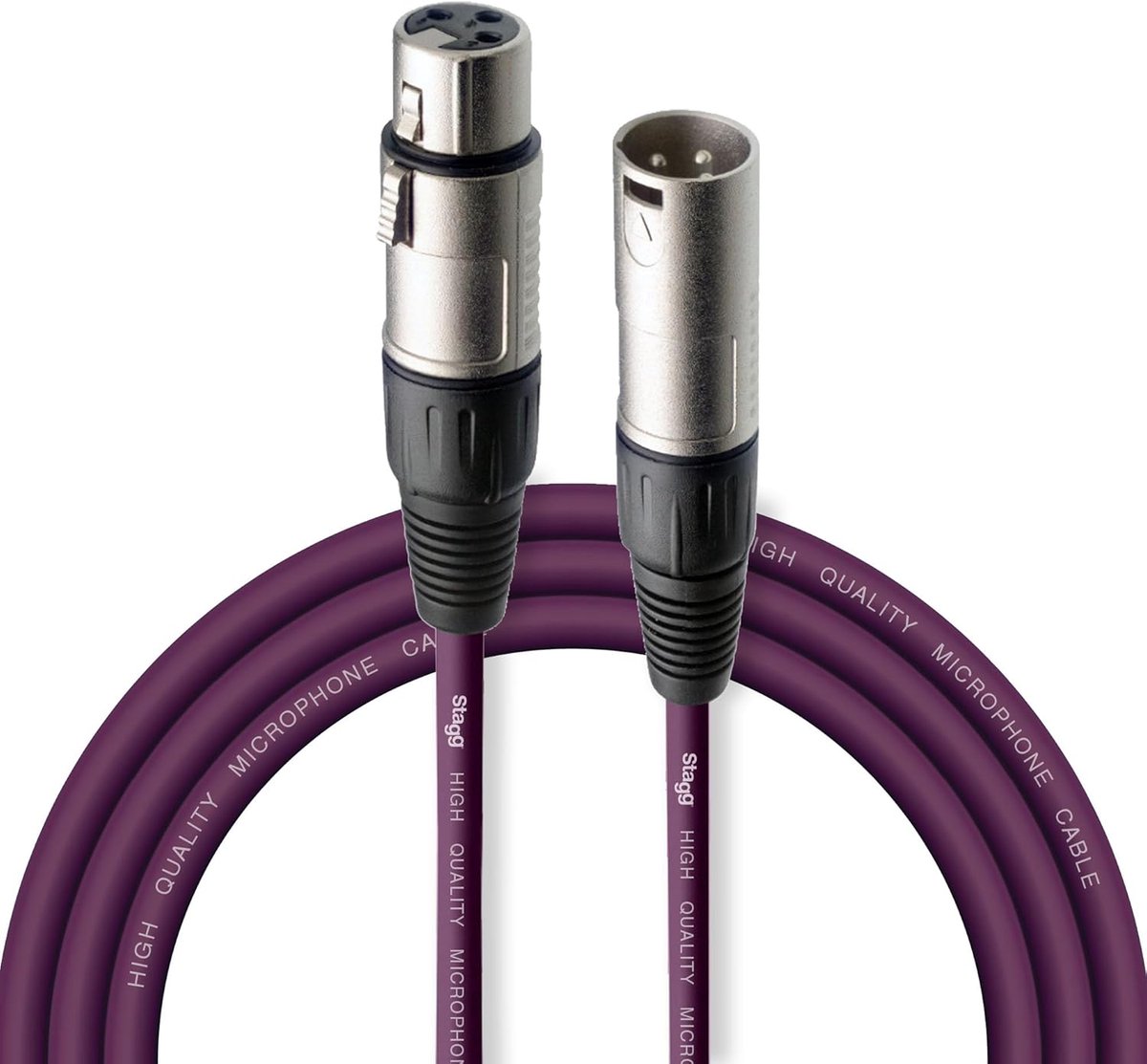 3 Meter XLR naar XLR Microfoonkabel - Paars - Duurzaam en Flexibel