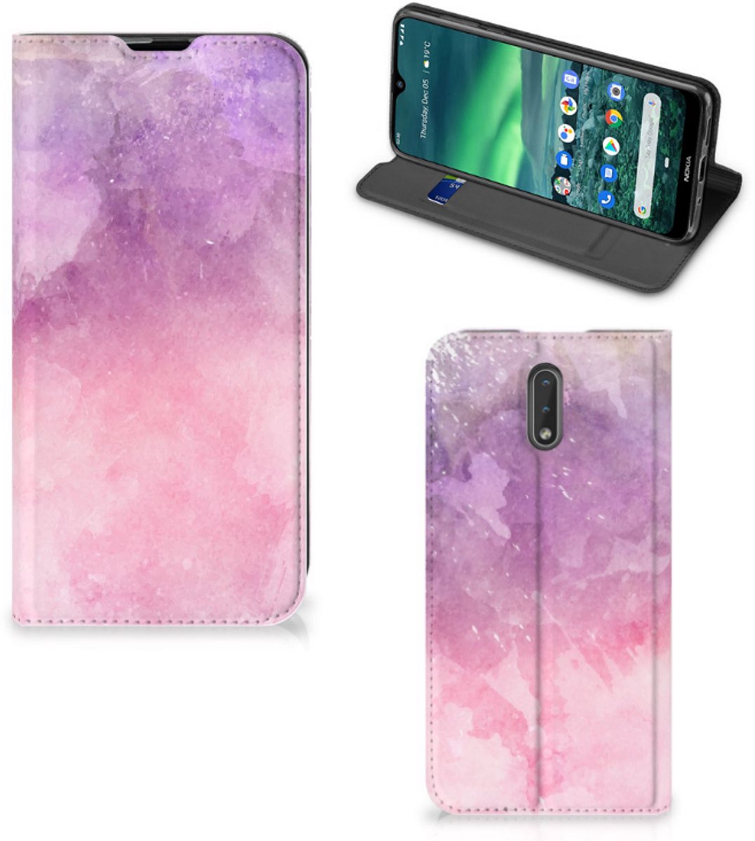 Bookcase Nokia 2.3 Pink Purple Paint