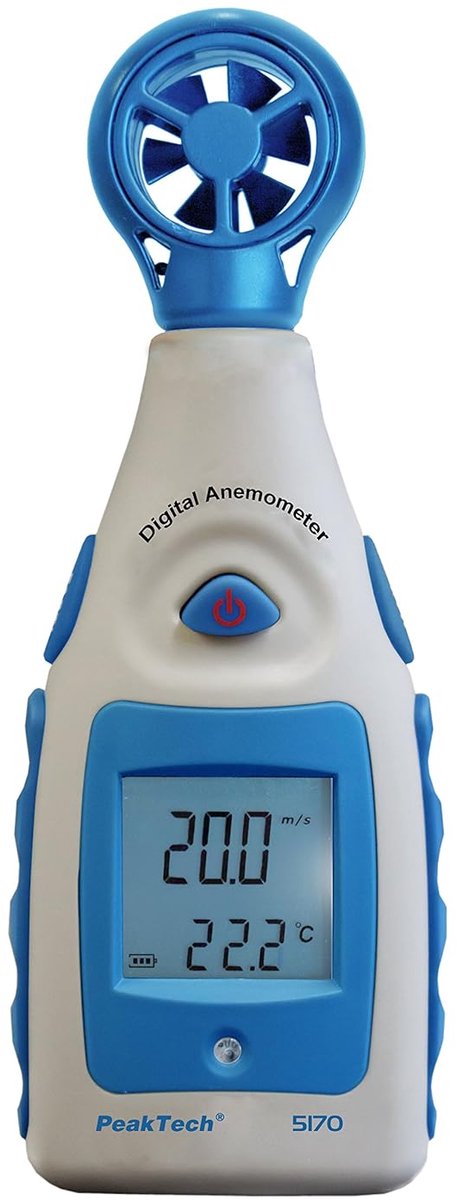 Digitale Anemometer - Windmeter voor Windsnelheid en Windchill met Temperatuurmeting