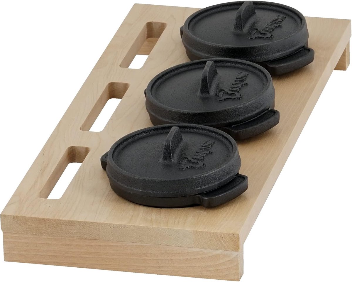 Mini Dutch Oven Set - Gietijzeren Serviespots voor Koken, Stoven en Bakken - Ideaal voor BBQ en Kamperen