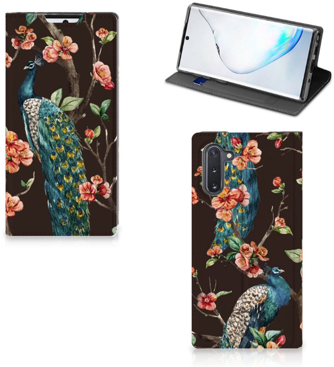 Samsung Galaxy Note 10 Hoesje maken Pauw met Bloemen