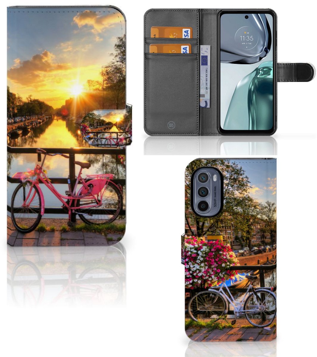 Motorola Moto G62 5G Flip Cover Amsterdamse Grachten