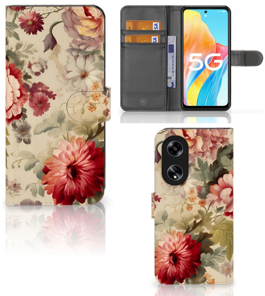 Hoesje voor OPPO Reno8 T 5G Bloemen