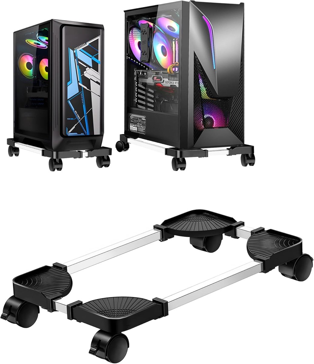 Uitschuifbare CPU-standaard voor desktopcomputer - Universele houder met wielen